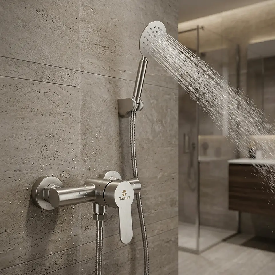 Monomando ducha de acero inoxidable Línea Modern Inox Taumm 1