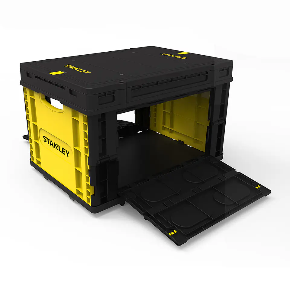 Cesta plegable STANLEY FB533L 25kg c/tapa Apertura Lateral 2