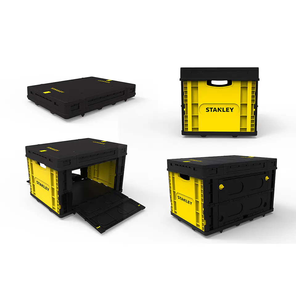 Cesta plegable STANLEY FB533L 25kg c/tapa Apertura Lateral 5