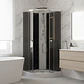 Cabina de Ducha Neptuno Black 90x90x205cm, diseño curvo - Miniatura 2