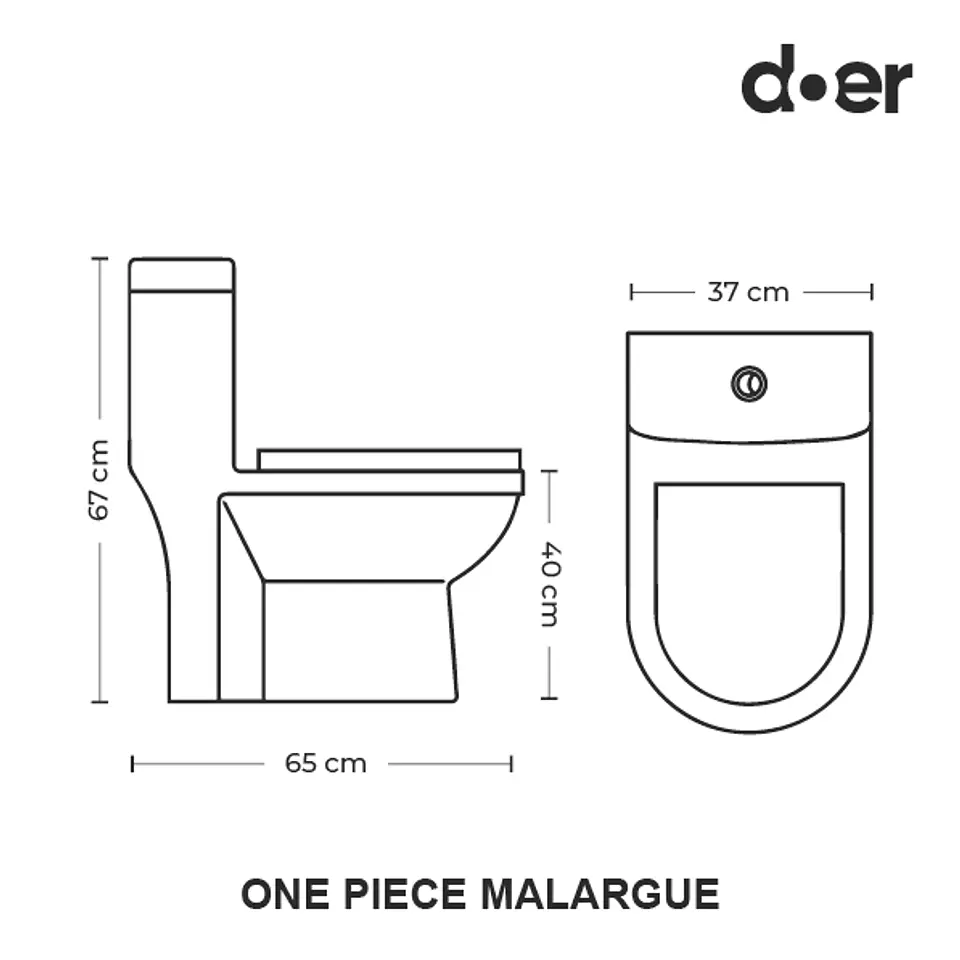 Wc One Piece descarga a Piso 20.5cm Certificado, 4/6 litros. Modelo IV 3