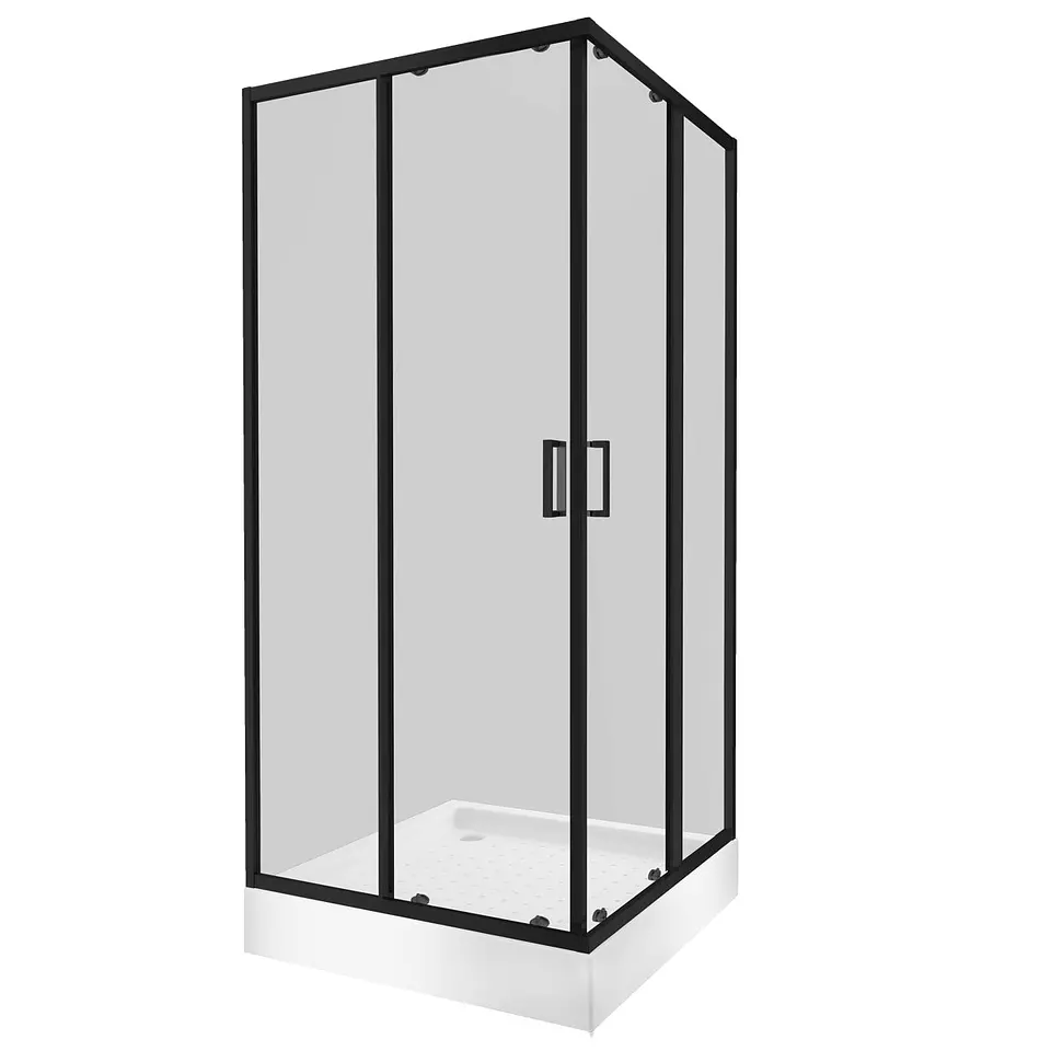 Cabina de Ducha 90x90x200 Marco Negro 1