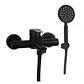 Combo Cabina de Ducha 80x80x200 + Grifería monomando ducha + Grifería lavamanos Negro - Miniatura 3