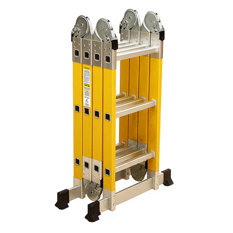 Escalera Articulada Dieléctrica  4x3 altura 3.4mt 12 escalones