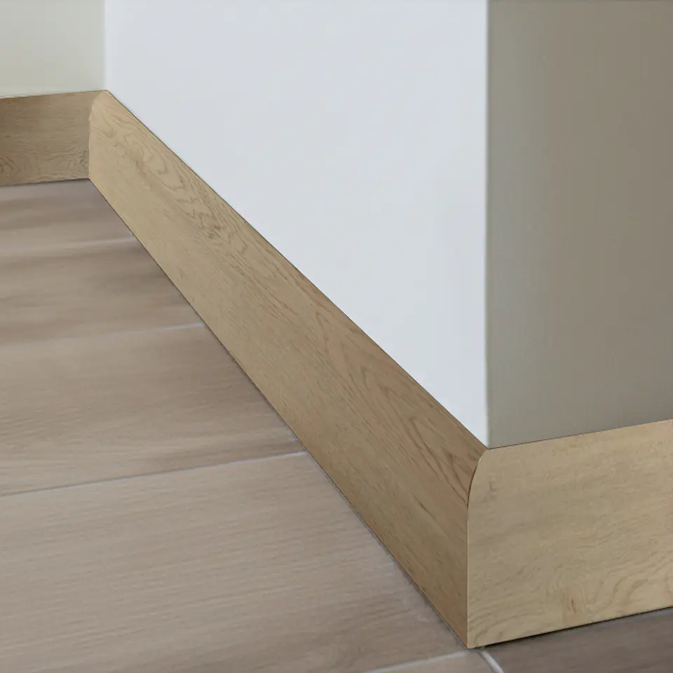 Guardapolvo Piso SPC, Acacia Beige, 2,4mt x 6cm, 12mm 2