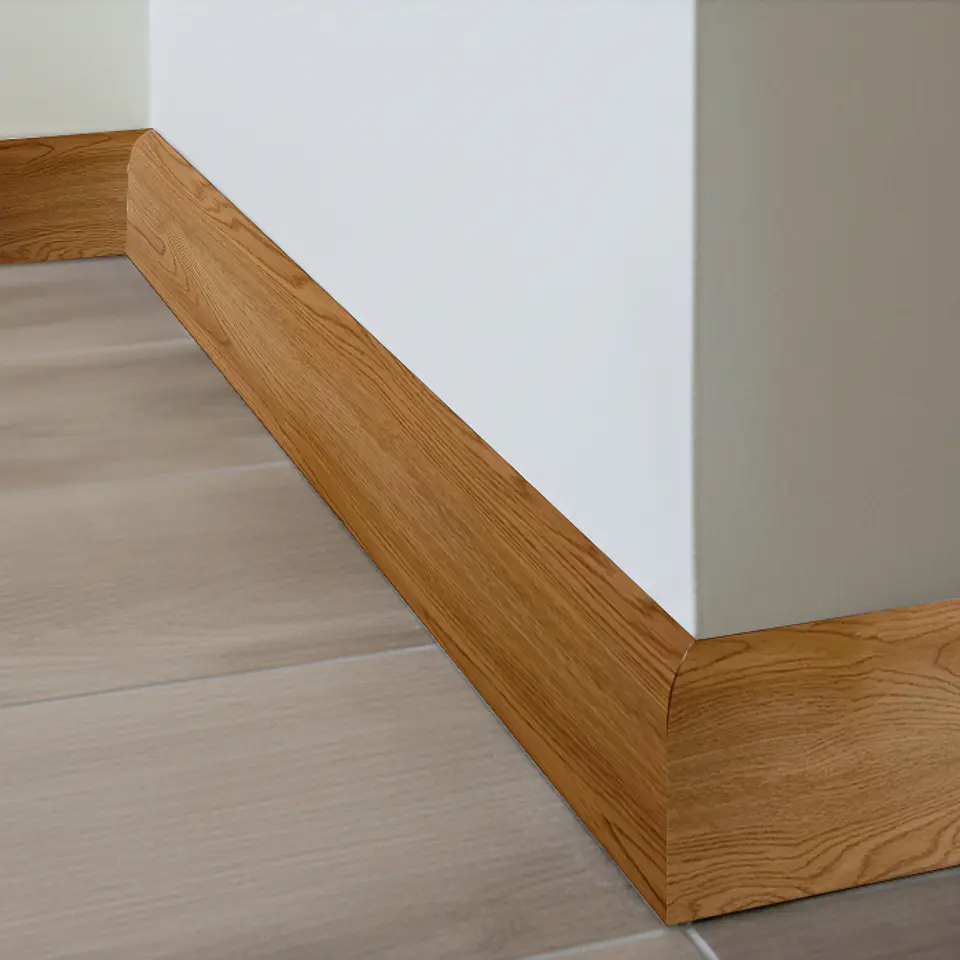 Guardapolvo Piso SPC, Roble Soft, 2,4mt x 6cm, 12mm 2