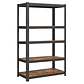 Estante Rack Metálico Negro 180x90x40cm, 5 Repisas, 200kg - Miniatura 1