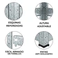 Estante Esquinero Galvanizado 75x40x180cm,  5 Repisas, 200kg - Miniatura 3