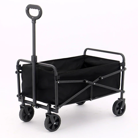 Carro para Compras Plegable Práctico y Resistente Negro