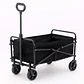 Carro para Compras Plegable Práctico y Resistente Negro - Miniatura 1