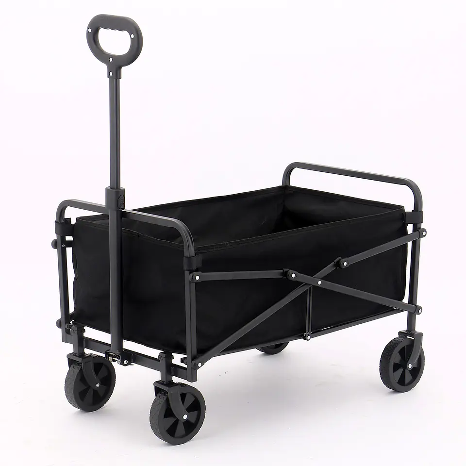 Carro para Compras Plegable Práctico y Resistente Negro 1