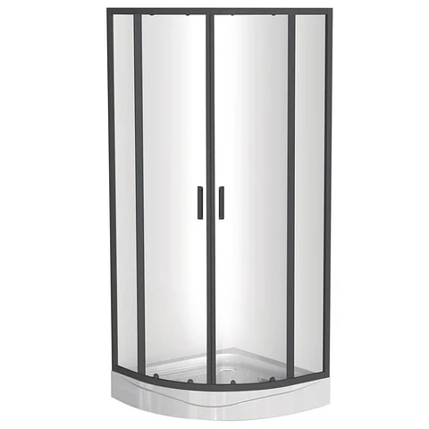 Cabina de Ducha Shower curvo Negro 90 X 90 X 200CM 