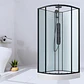 SHOWER CURVO 90X90 CON HIDROMASAJE Y PANEL NEGRO - Miniatura 2