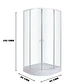 Cabina ducha Shower Curvo 80 x 80 x 192 cm Blanco - Miniatura 2