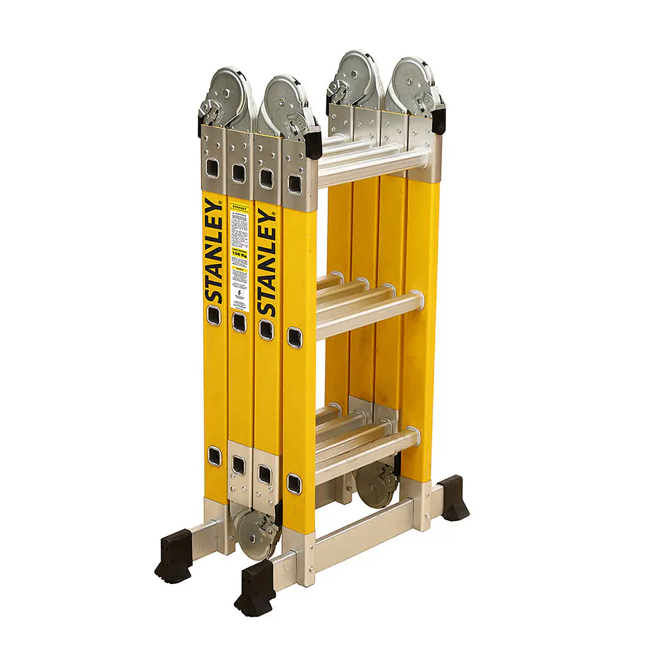 Escalera Stanley Articulada Dieléctrica 150Kg 4x3 1