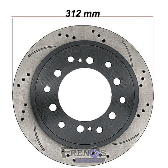 Disco de Freno Perforado Trasero Toyota Fortuner 