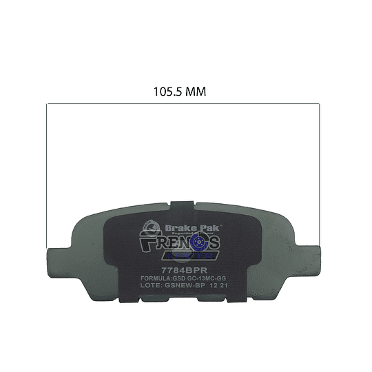 Pastilla De Freno Trasero Brake Pak Para  Nissan Xtrail 2.5 T32