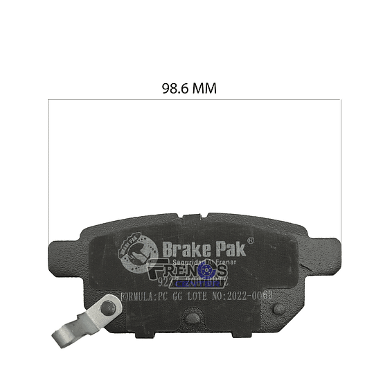 Pastilla De Freno Trasero Brake Pak Para  Suzuki Sx4