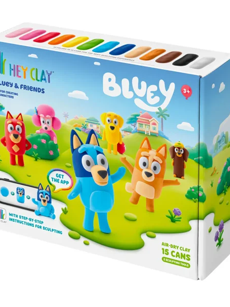 HeyClay - Caixa 15Un Bluey and Friends 1