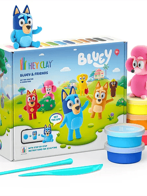 HeyClay - Caixa 15Un Bluey and Friends