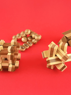 Quebra Cabeças em bambu