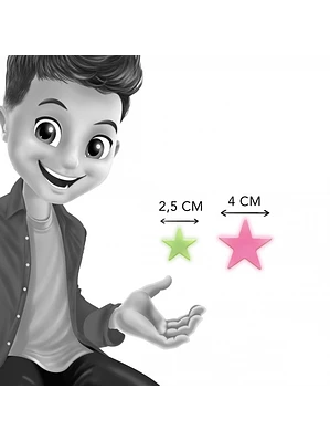 Brilha no escuro Estrelas coloridas 3D