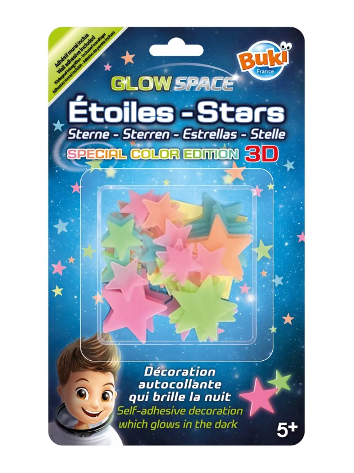 Brilha no escuro Estrelas coloridas 3D 1