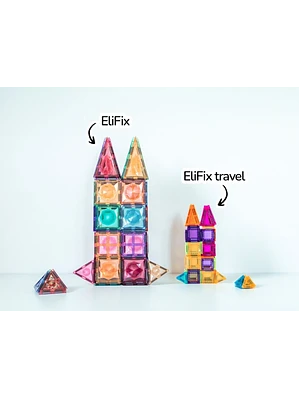 Magnetic Tiles - 100 Peças - Travel Kit