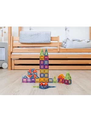 Magnetic Tiles - 100 Peças - Travel Kit
