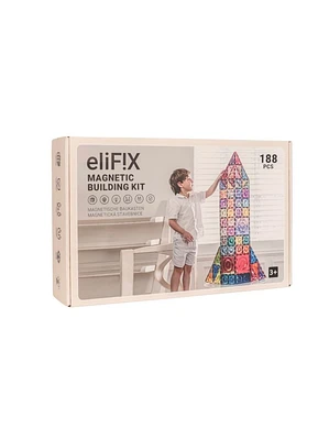 Conjunto de construção magnético - colorido 188 peças