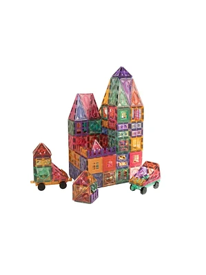 Conjunto de construção magnético - colorido 188 peças
