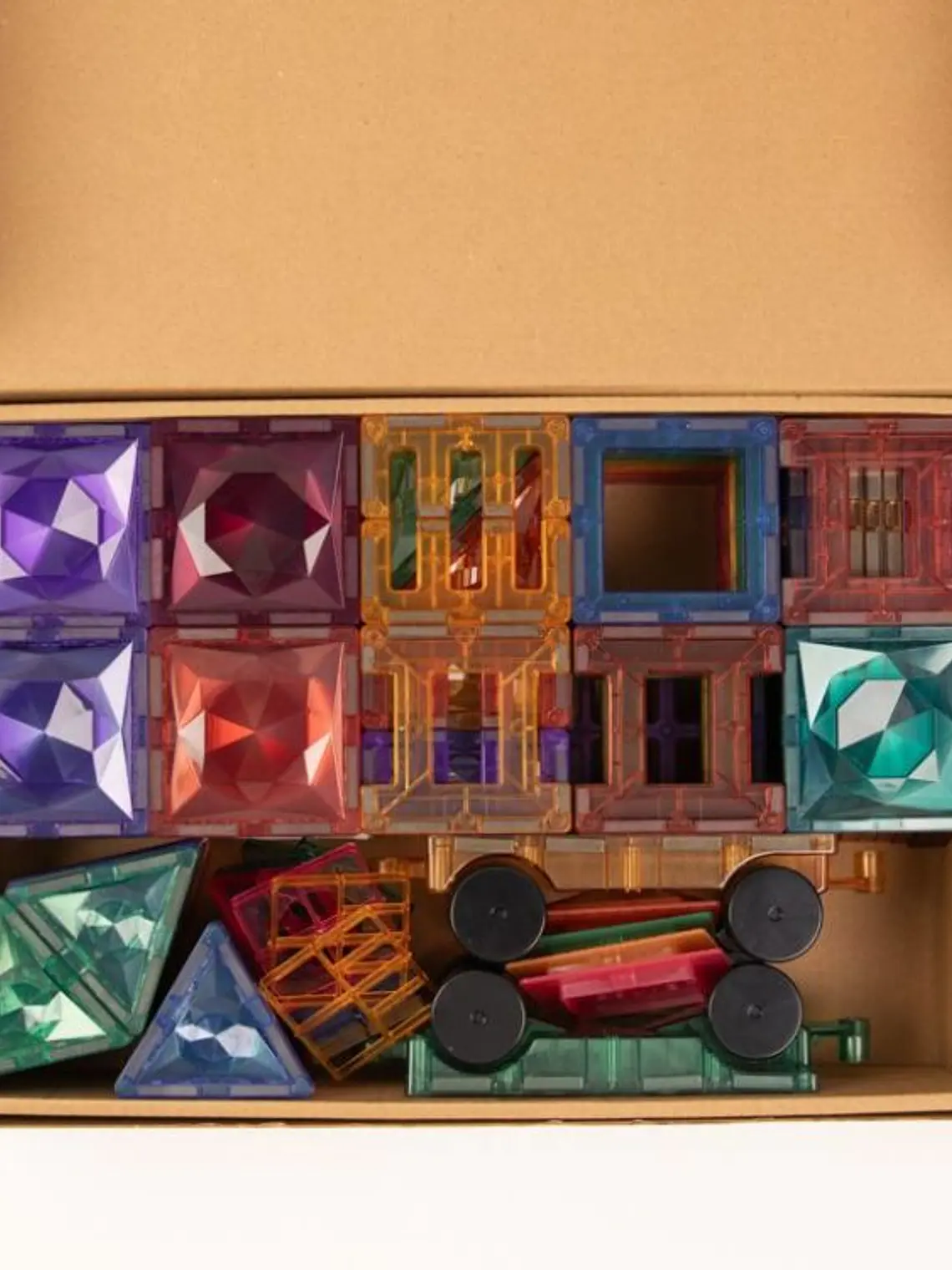 Conjunto de construção magnético - colorido 188 peças 3