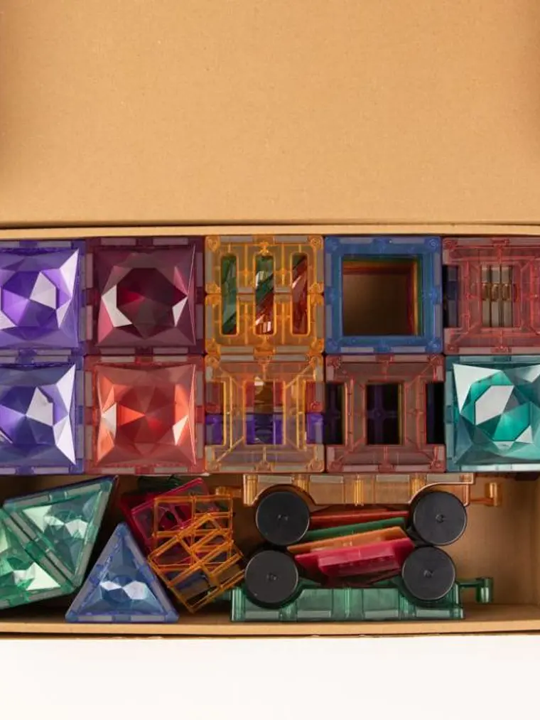 Conjunto de construção magnético - colorido 188 peças 3