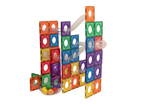 Conjunto magnético - pista de bolas colorida 100 peças