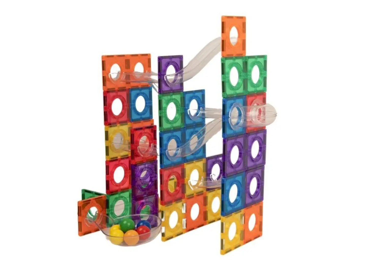 Conjunto magnético - pista de bolas colorida 100 peças 1