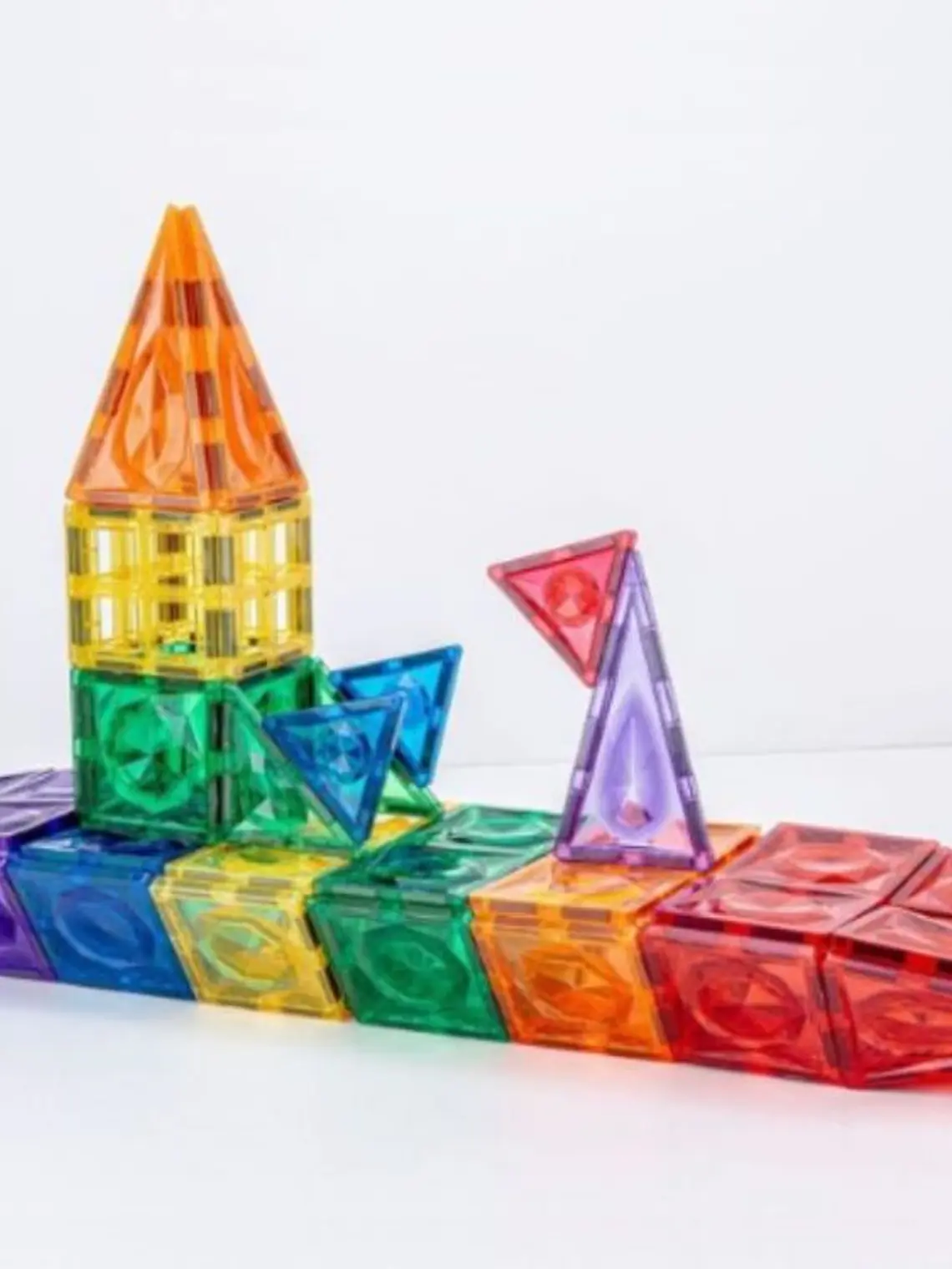 Conjunto de construção magnético - colorido 188 peças 6