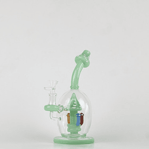 Bong Pyrex Unico | Fluor Mushrooms 30cm | + Quemador Gratis