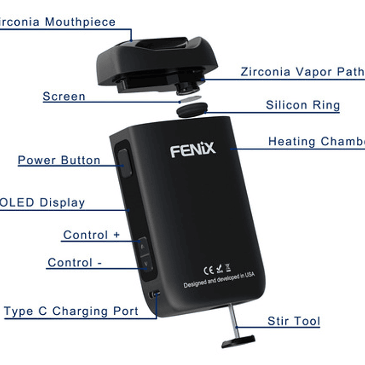 Vaporizador De Hierbas Fenix Neo | Camara Titanio | 3000mah 2