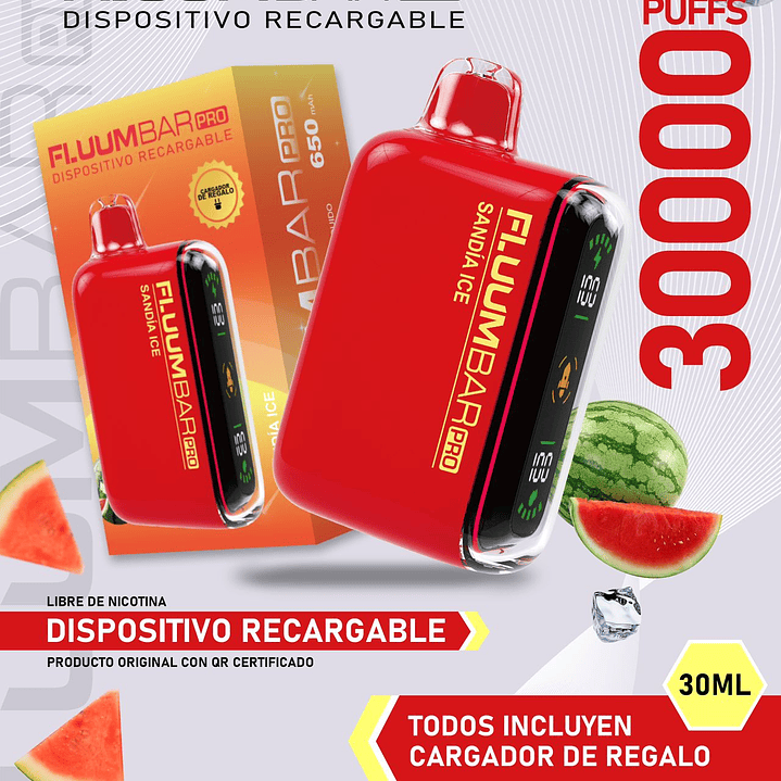 Fluumbar Pro 30.000, Vaporizador Desechable  1