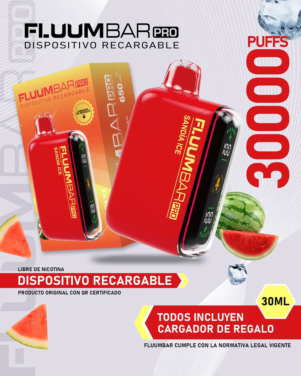 Vaporizador Desechable Fluumbar Pro 30.000 Puffs 1