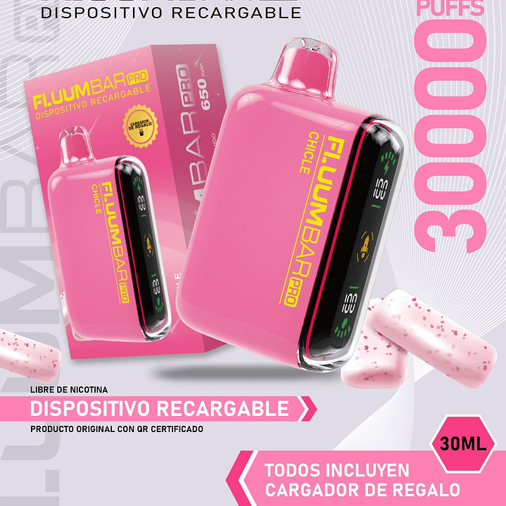 Fluumbar Pro 30.000, Vaporizador Desechable  2