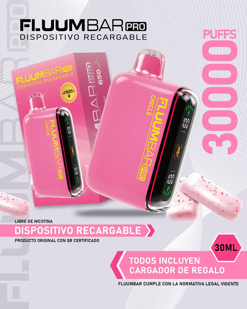 Vaporizador Desechable Fluumbar Pro 30.000 Puffs 2