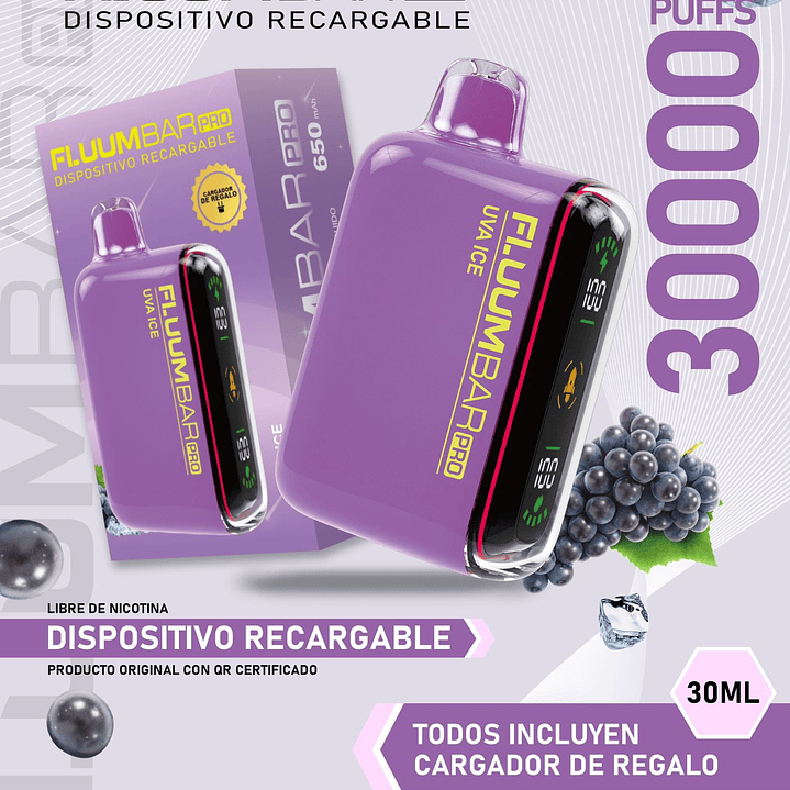 Fluumbar Pro 30.000, Vaporizador Desechable  3