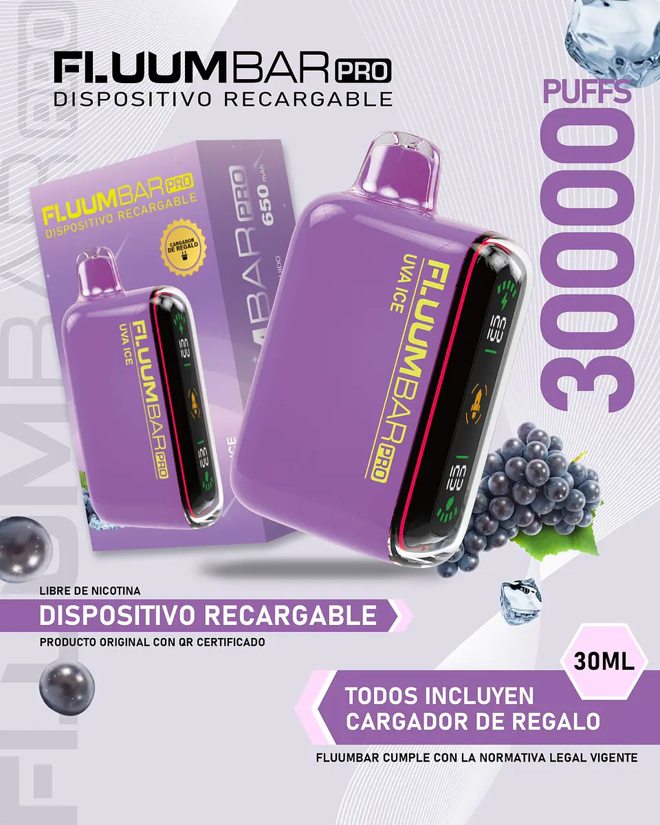 Vaporizador Desechable Fluumbar Pro 30.000 Puffs 3