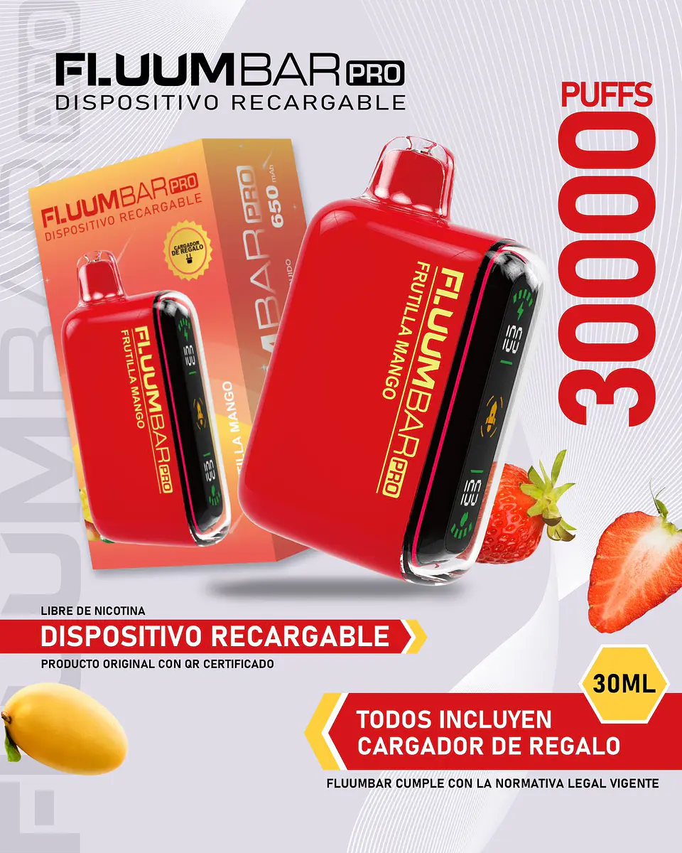 Vaporizador Desechable Fluumbar Pro 30.000 Puffs 6
