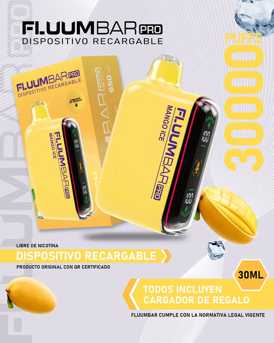 Vaporizador Desechable Fluumbar Pro 30.000 Puffs 7