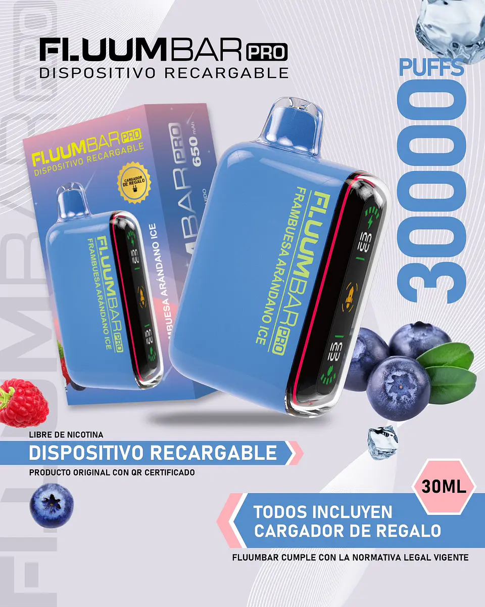 Vaporizador Desechable Fluumbar Pro 30.000 Puffs 9
