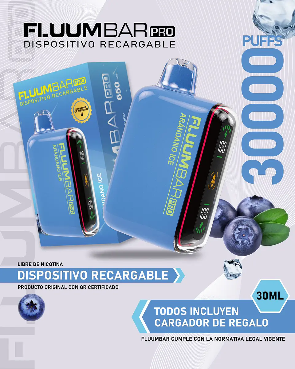 Vaporizador Desechable Fluumbar Pro 30.000 Puffs 10