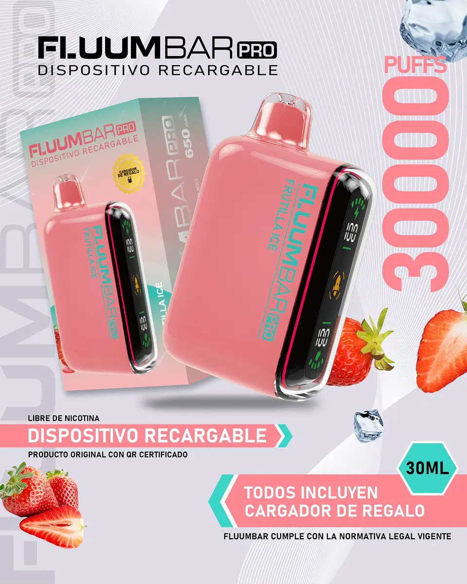 Vaporizador Desechable Fluumbar Pro 30.000 Puffs 12