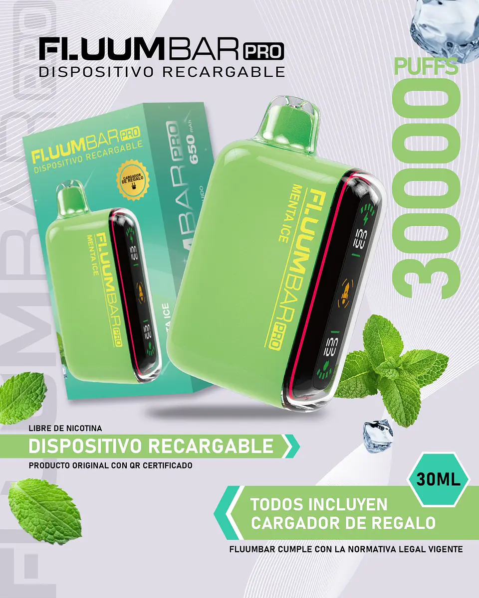 Vaporizador Desechable Fluumbar Pro 30.000 Puffs 14